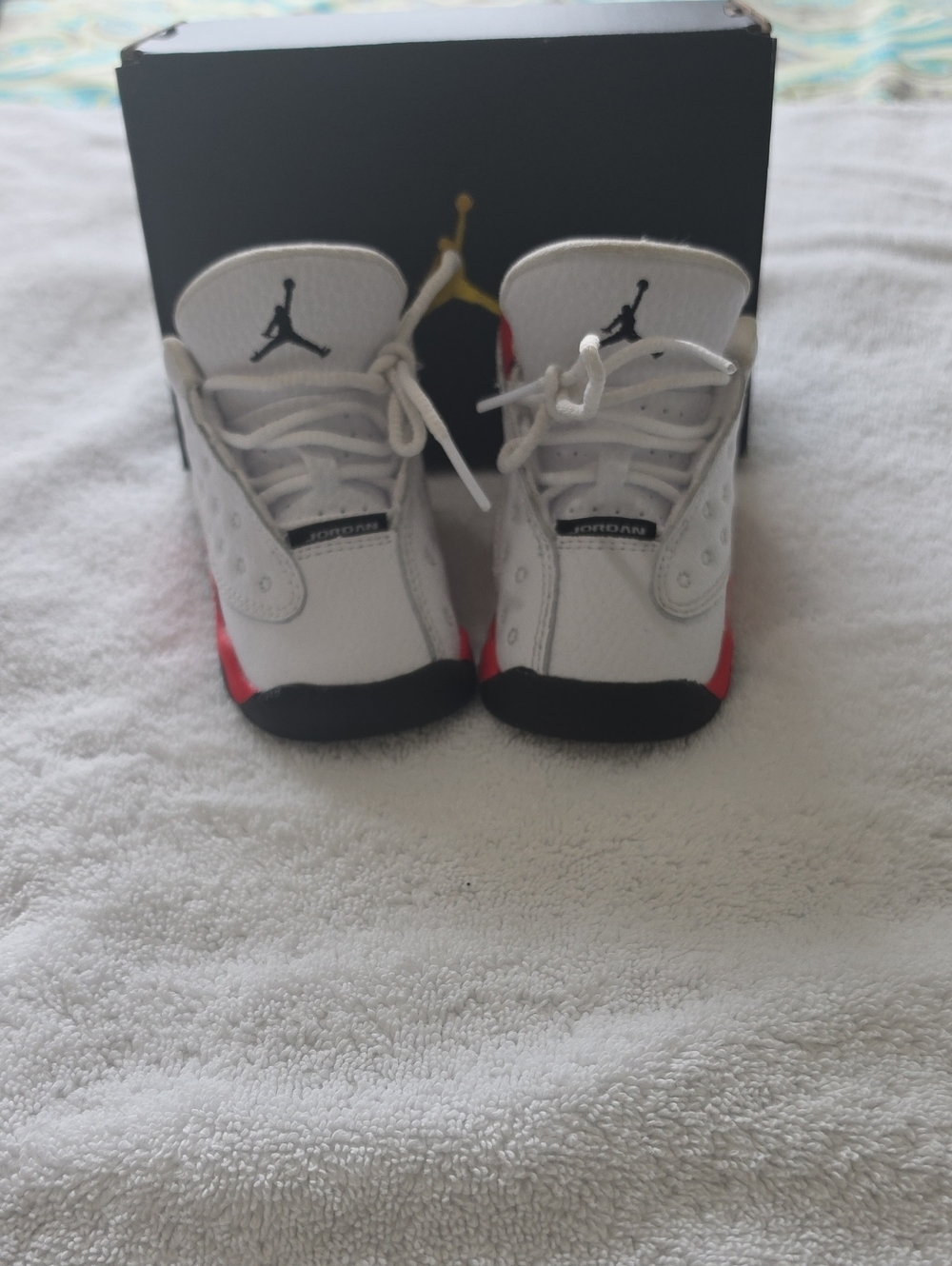 Jordan Baby White Red Black Mini Basketball Shoes